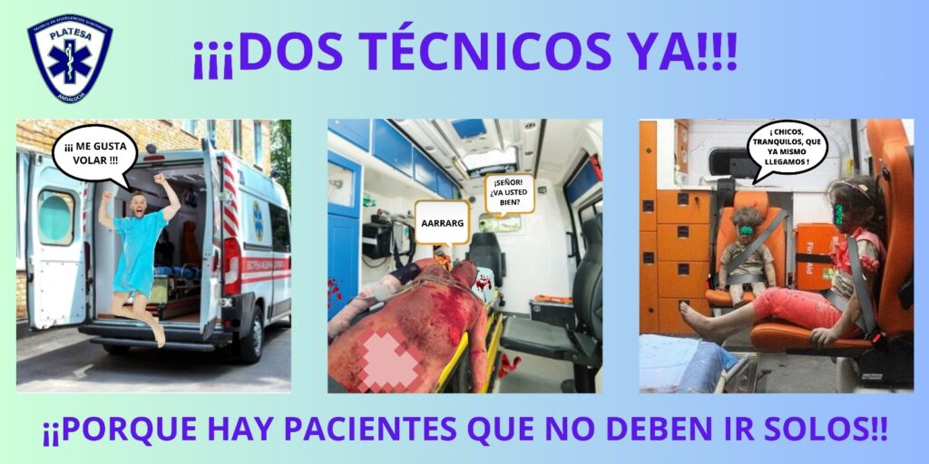 dos técnicos por ambulancias