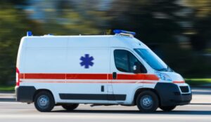 Ambulancia de transporte sanitario utilizada por los técnicos en emergencias sanitarias
