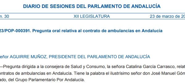 PARLAMENTO ANDALUZ SSG GRANADA CORDOBA