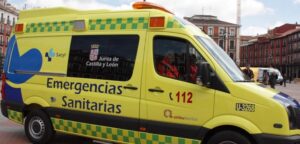 Ambulancia de la empresa Ambuibérica utilizada en el transporte sanitario