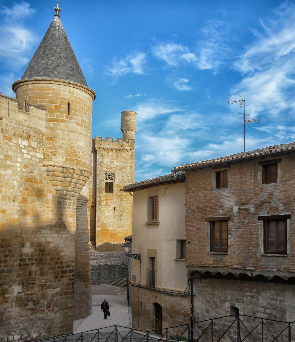 tower of the palace of the kings of navarre in olite navarra spain