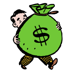 Money bag png sticker, transparent