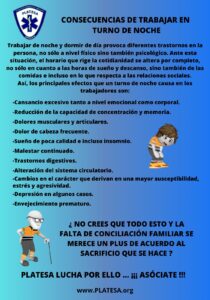 el peligro de las horas nocturnas para los técnicos en emergencias sanitarias