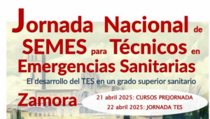 Cartel de la Jornada Nacional de SEMES para TES en Zamora, 21-22 abril 2025