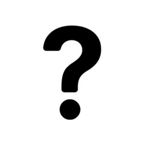 Icono simple de signo de interrogación en negro sobre fondo blanco