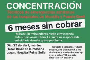 Imagen de la denuncia de PLATESA sobre los 6 meses sin cobrar de los TES de Córdoba Sur