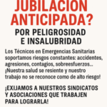 Imagen relacionada con la reivindicación de jubilación anticipada por peligrosidad e insalubridad para los Técnicos en Emergencias Sanitarias