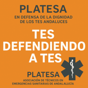 Cartel de PLATESA con el lema TES defendiendo a TES, en defensa de la dignidad de los TES andaluces