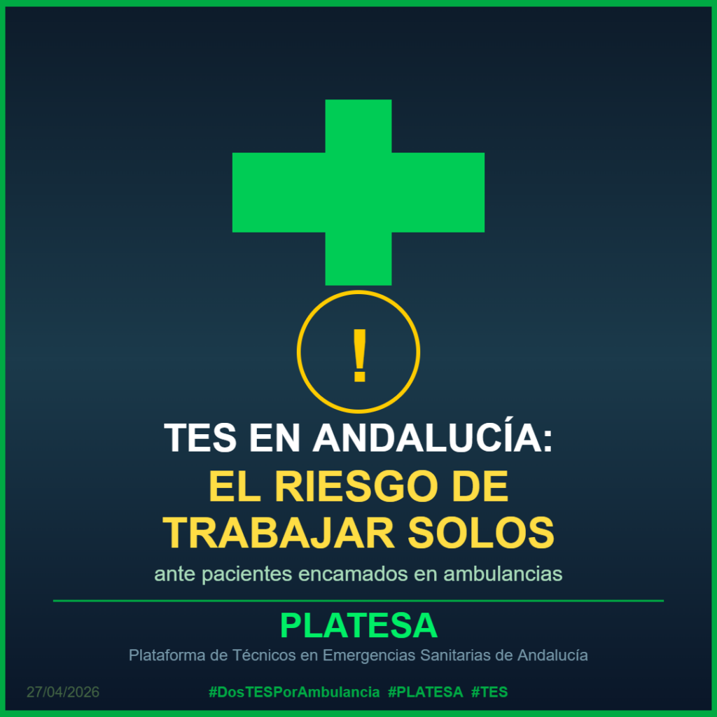TES en Andalucía: el riesgo de trabajar solos ante pacientes encamados - PLATESA