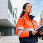Técnicos en Emergencias Sanitarias junto a una ambulancia ante un hospital, en referencia al reconocimiento del trabajo COVID en la Bolsa del SAS.